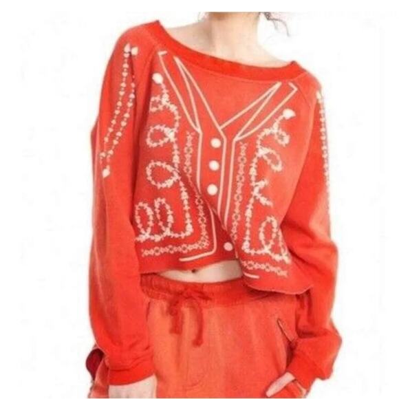 Wildfox Cropped Tuxedo/Matador Monte Sweatshirt NWT - Picture 1 of 11